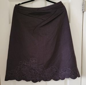 Vintage Ann Taylor Size 12 Chocolate Brown Skirt